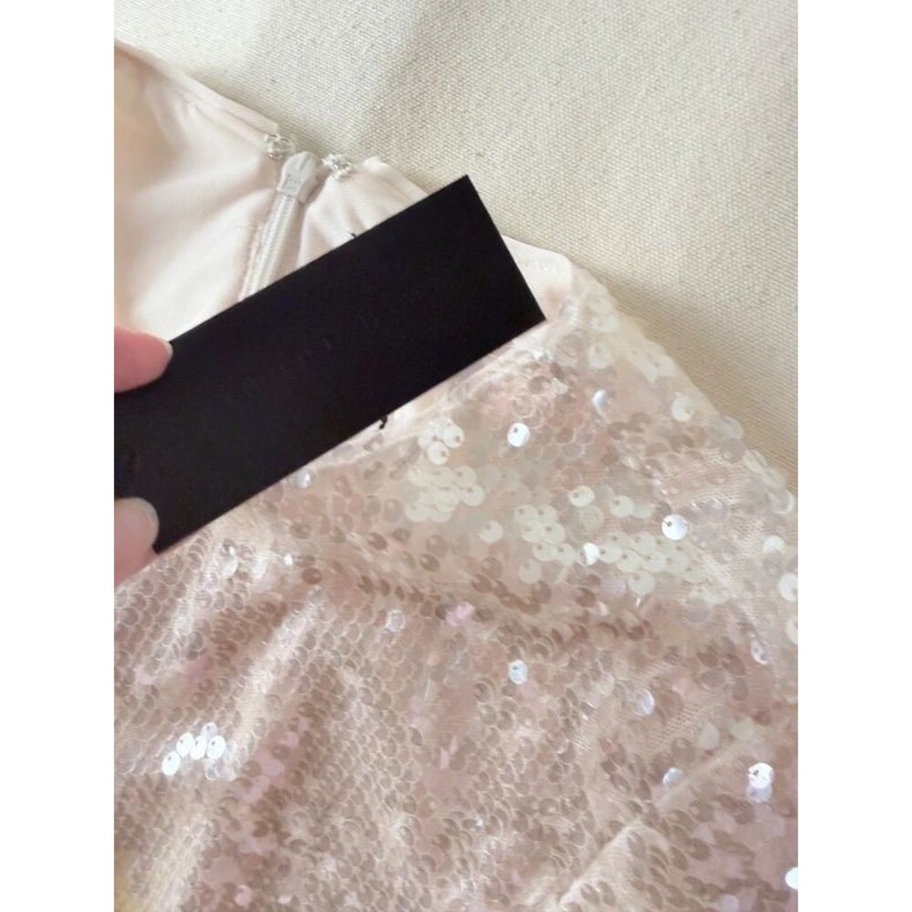 Gianni Bini Ruby Sequin Mini Dress NWT Size Small Champagne - Picture 6 of 14
